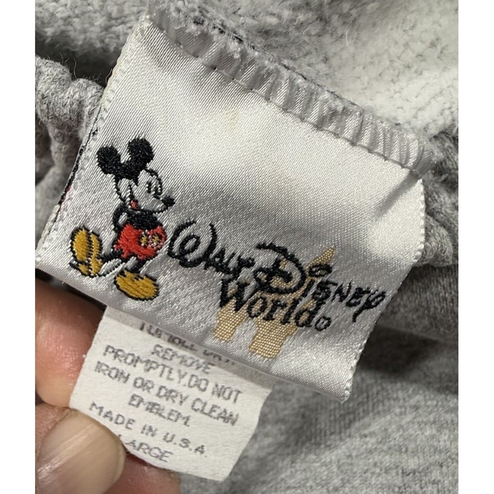 VINTAGE Walt Disney World Sweatpants Gray Mickey Mouse Mens Made in USA - Picture 2 of 9